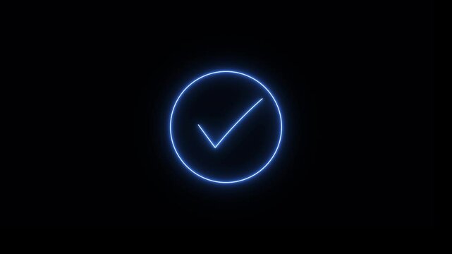 Check mark icon button and yes or approved symbol. Animation in motion graphics of a check marks symbols.