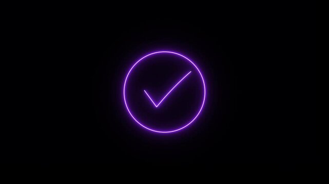 Check mark icon button and yes or approved symbol. Animation in motion graphics of a check marks symbols.