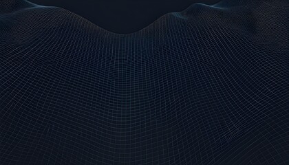 Wall Mural - dark abstract web of waves in a grid pattern