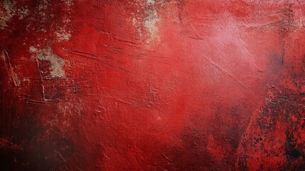  - a striking red surface exhibits prominently visible scratches and scuffs, creating a gritty appearan