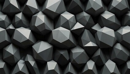 Geometric pattern with low polygon shapes in gray and black.