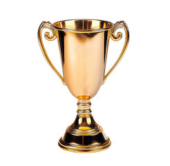 3d golden trophy png transparent