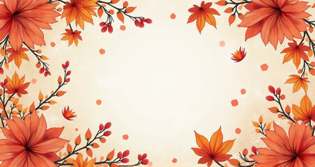 Poster - autumn leaves background