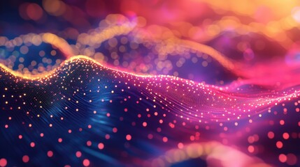 Poster - Abstract representation with a focus on vibrant colors and a bokeh effect, with no discernible subjects or objects