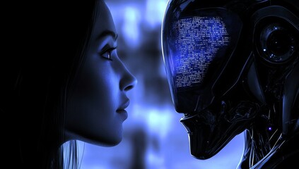 Poster - Stock (AI), future technology, or machine learning.