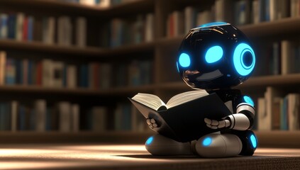 Poster - Machine learning, robotics, retaliation processes, book information and ai generated technologies.