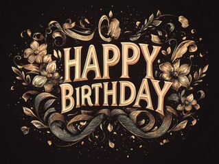 happy birthday to you, with lots of happiness from all of us graphic design with the text 