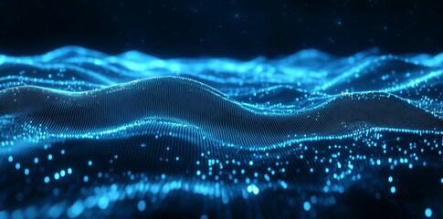 Poster - Global database and stock. Big data concept. The concept of polygonal networks, cybersecurity, and internet businesses is illustrated in this vibrant, colorful 3D illustration
