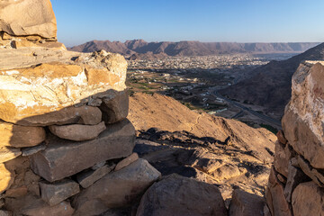 Wall Mural - View from Raoum castle in Najran, Saudi Arabia