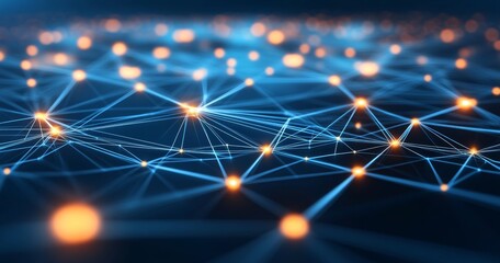 Poster - The flow of information in a big data code field. Illustration of the neural impulse network in 3D