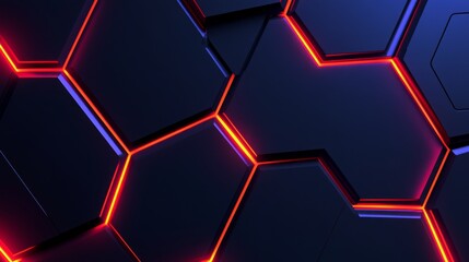 Poster - Graphite background illustration. Neon neon rays, techno innovation, and big data array. Abstract movement of light shards of incandescent faces.