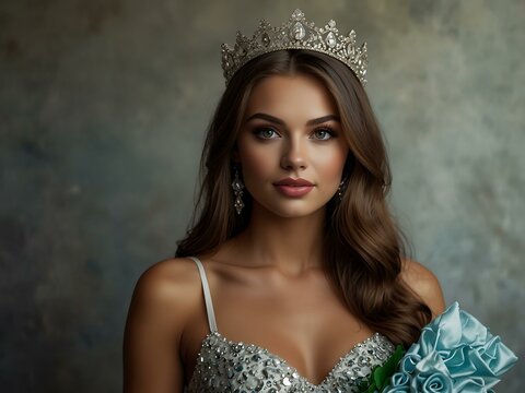 portrait of a beauty contest winner.