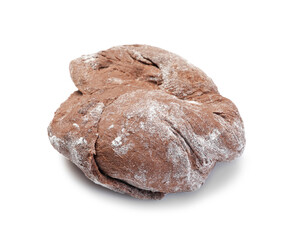 Sticker - Chocolate dough isolated on white. Making cookies