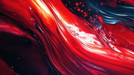 Poster - vibrant red colors abstract wallpaper design