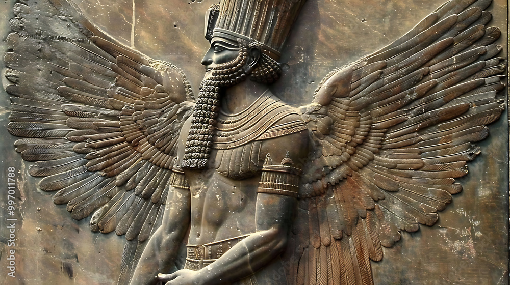 Fotografie Ancient Sumerian Gods old anunnaki structure of Anunnaki ...