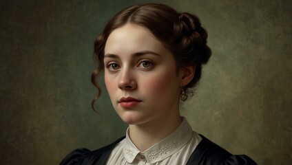 Victorian portrait painted in classical realism.