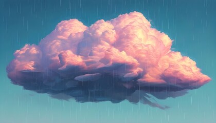 Wall Mural - Serene Design of Isolated Rain Clouds