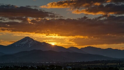 Poster - Yet another sunset over the mountains.