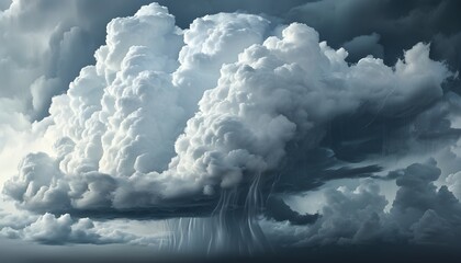 Wall Mural - Serene Design of Isolated Rain Clouds