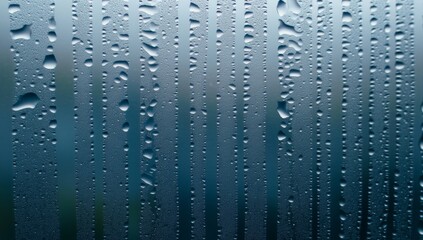 Close-Up Of Raindrops On A Glass Window