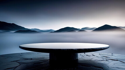Poster - The table is empty, but the misty atmosphere