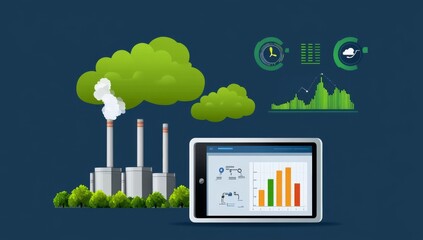 Green Energy Data Analytics Vector