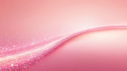 Poster - a vibrant streak of glowing light races diagonally across a smooth pastel pink backdrop, adding a se