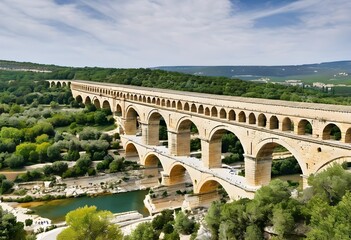 Wall Mural - A view of the Pont du Gard Aqueduct in France