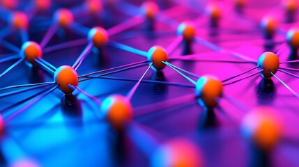 Abstract Network Structure: Interconnected Nodes and Links