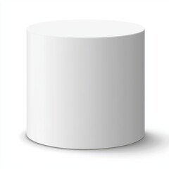 Wall Mural - This white cylinder podium is isolated on a 3D png background with an empty pedestal stage minimal concept or a blank product display platform stand geometric object with a modern mockup scene.