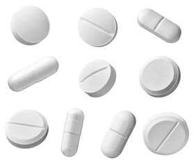 Wall Mural - white pill medical drug medication