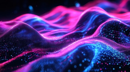 Poster - abstract digital background. can be used for technological processes, neural networks and ai, digita