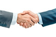 © JK_kyoto - Two hands shaking in a professional business agreement isolated on transparent background.