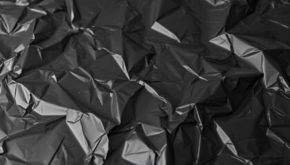 Black plastic wrap texture