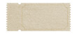 © Helga - Old vintage ticket template made of beige textured paper with blank space for text isolated on transparent background
