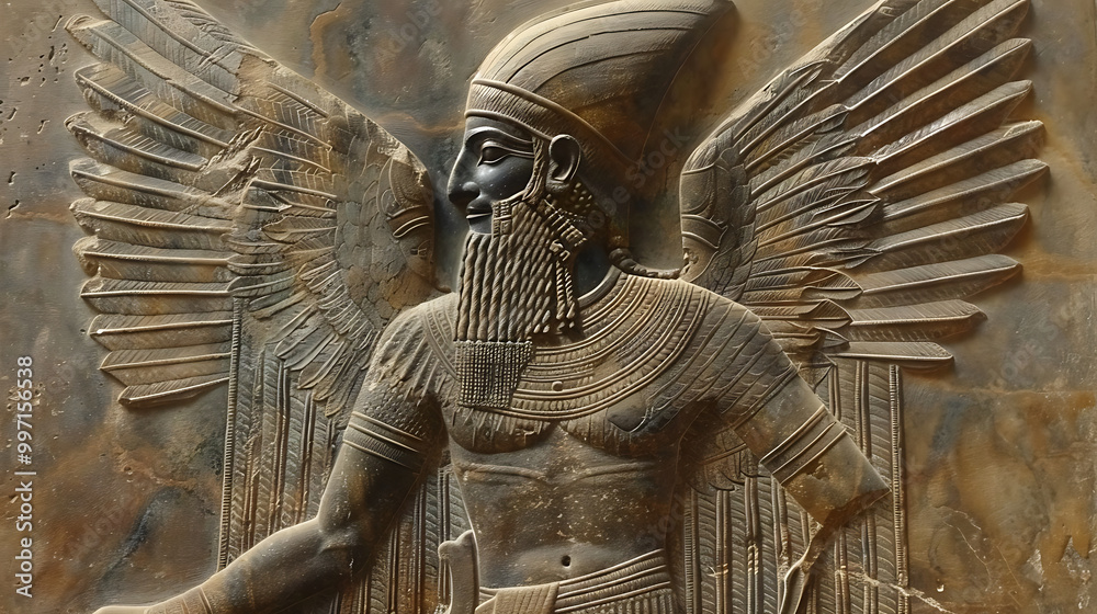 Fotografie Ancient Sumerian Gods old anunnaki structure of Anunnaki ...