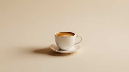 Sticker - Minimalist Coffee Cup on Neutral Background