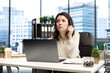 © DC Studio - Pensive empowered leader thinking about organizational expansion plans, working on success and growth with ambition and commitment. Entrepreneur does strategic thinking in high end office.