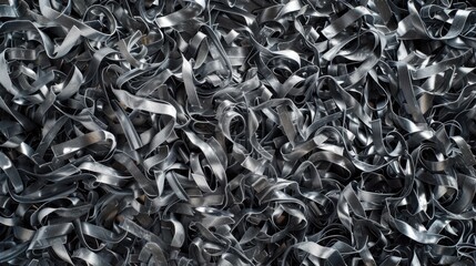 Poster - Background or screensaver made of metal shavings. AI generative.