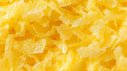 a close-up, top-down view of lemon zest spread across the entire frame, filling the image with its vibrant yellow color and finely grated texture