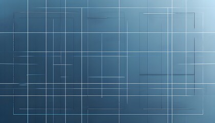 Wall Mural - Minimalist abstract grid pattern on blue background with ample copy space for creative designs