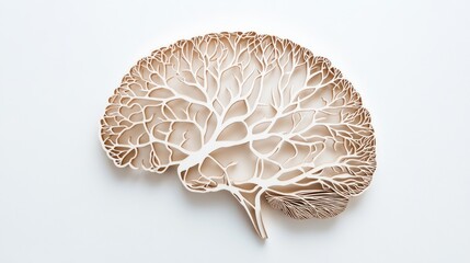 Poster - A creative arrangement features a human brain cutout with intricate neural pathways, depicting the complexity of cognitive connectivity and thought processes