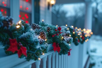 Canvas Print - Festive Winter Garland