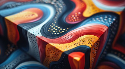 Wall Mural - Abstract Swirls in Vibrant Hues