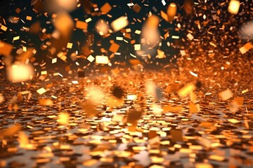 Sticker - Golden Confetti Celebration