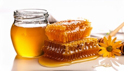 Wall Mural - fresh honey with honeycomb