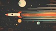 © Olga - Retro space journey in minimalistic abstract design for creative inspiration