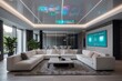 © Daniel - Modern Smart living room interior with innovative technology maintaining connections.