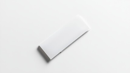 Poster - A transparent ticket mockup is positioned at an angle against a smooth white background, highlighting its sleek design and minimalistic style suitable for various promotional uses