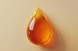 © InfiniteStudio - A close-up of a droplet of orange oil showcasing its transparent highlights for luxury cosmetic advertising